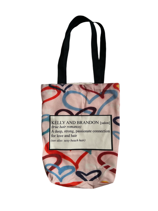 Love & Hearts Canvas Tote